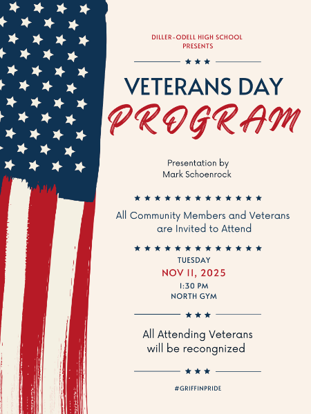 Diller-Odell - Veterans Day Program at High School
